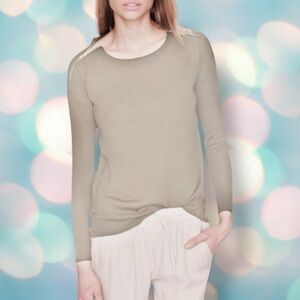 J.Crew Women’s Beige Cream Merino Wool Shoulder Zip Sweater Size S